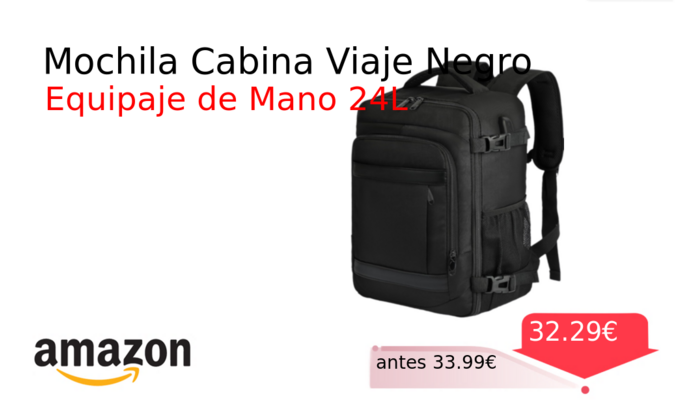 Mochila Cabina Viaje Negro