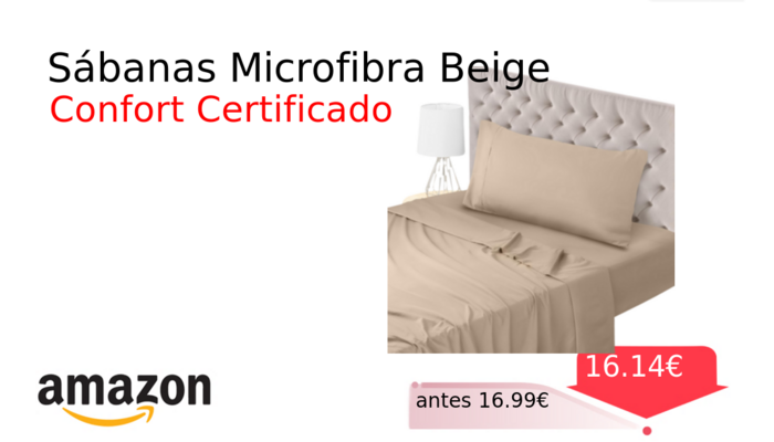 Sábanas Microfibra Beige