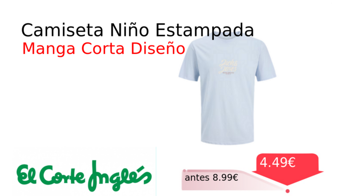 Camiseta Niño Estampada