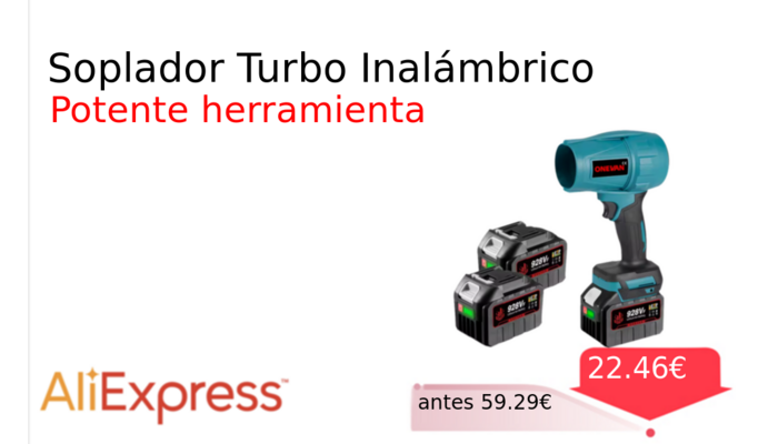 Soplador Turbo Inalámbrico