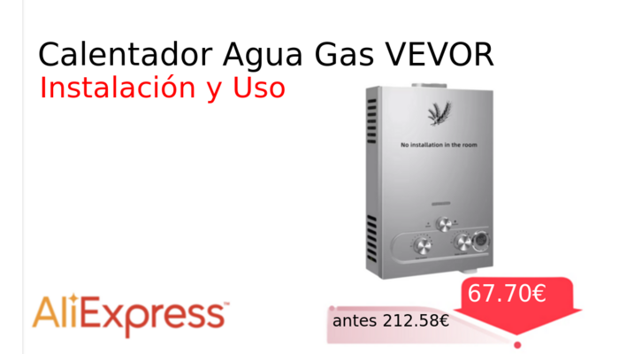 Calentador Agua Gas VEVOR