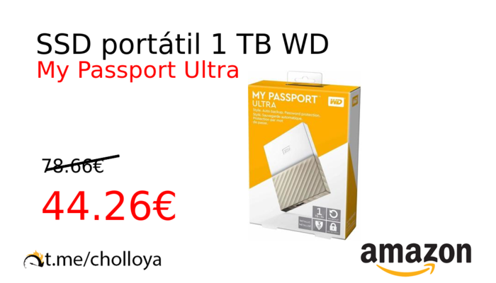 SSD portátil 1 TB WD