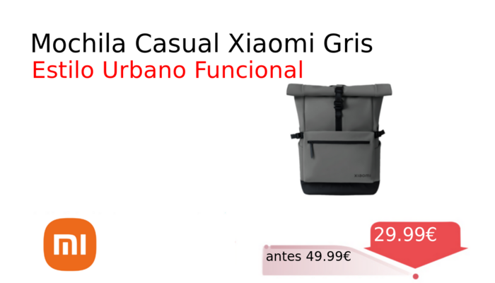 Mochila Casual Xiaomi Gris