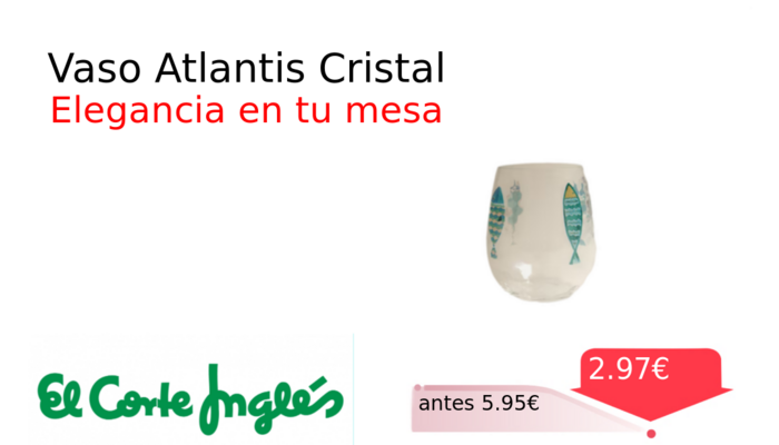 Vaso Atlantis Cristal