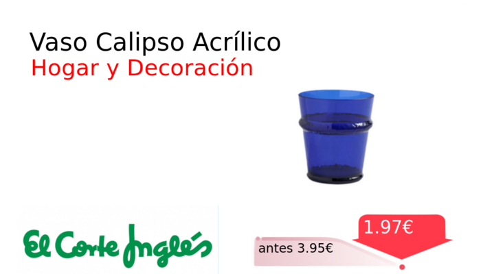 Vaso Calipso Acrílico