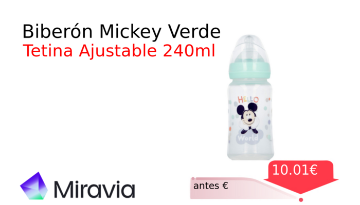 Biberón Mickey Verde