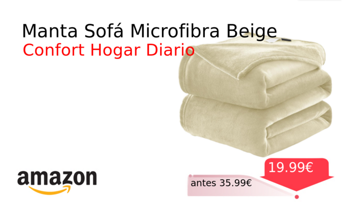 Manta Sofá Microfibra Beige