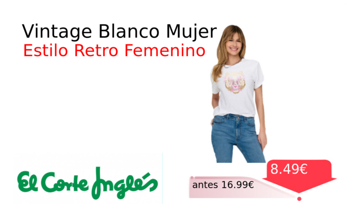 Vintage Blanco Mujer