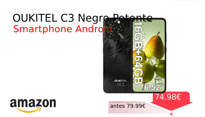 OUKITEL C3 Negro Potente
