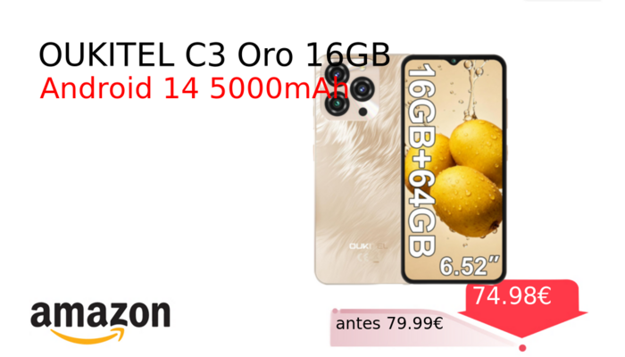 OUKITEL C3 Oro 16GB