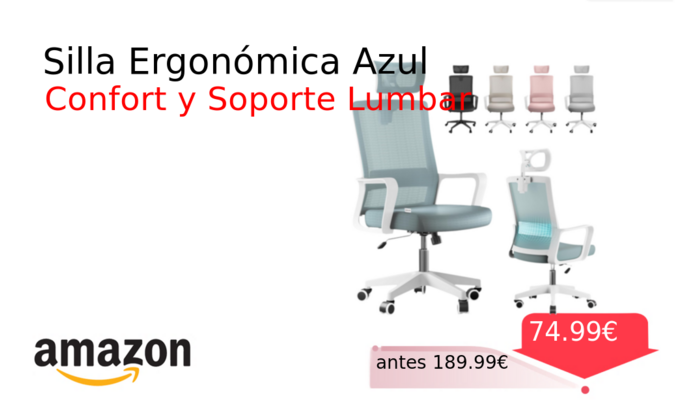 Silla Ergonómica Azul