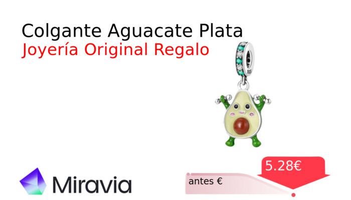Colgante Aguacate Plata