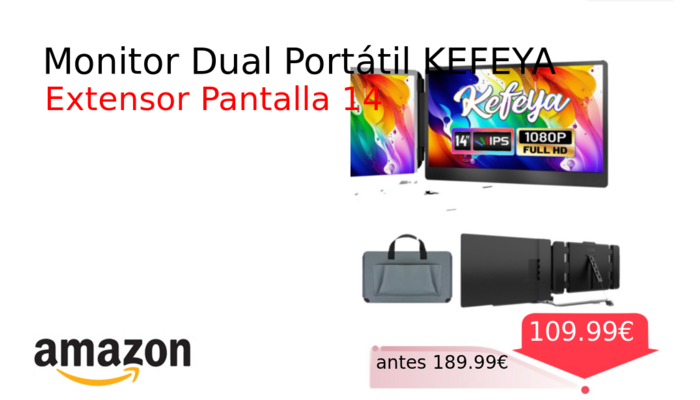 Monitor Dual Portátil KEFEYA