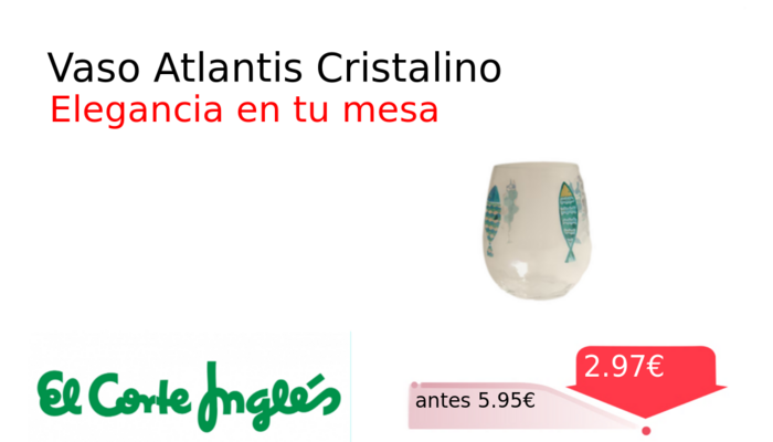 Vaso Atlantis Cristalino