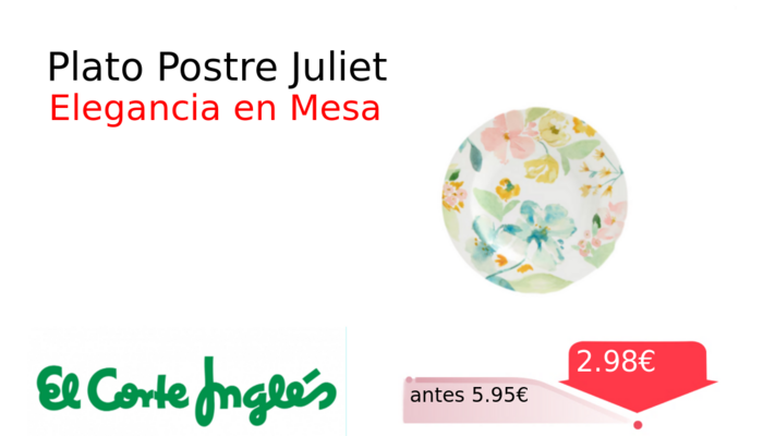 Plato Postre Juliet