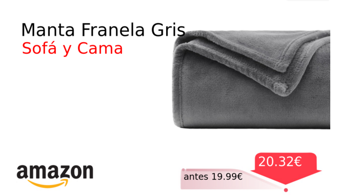 Manta Franela Gris