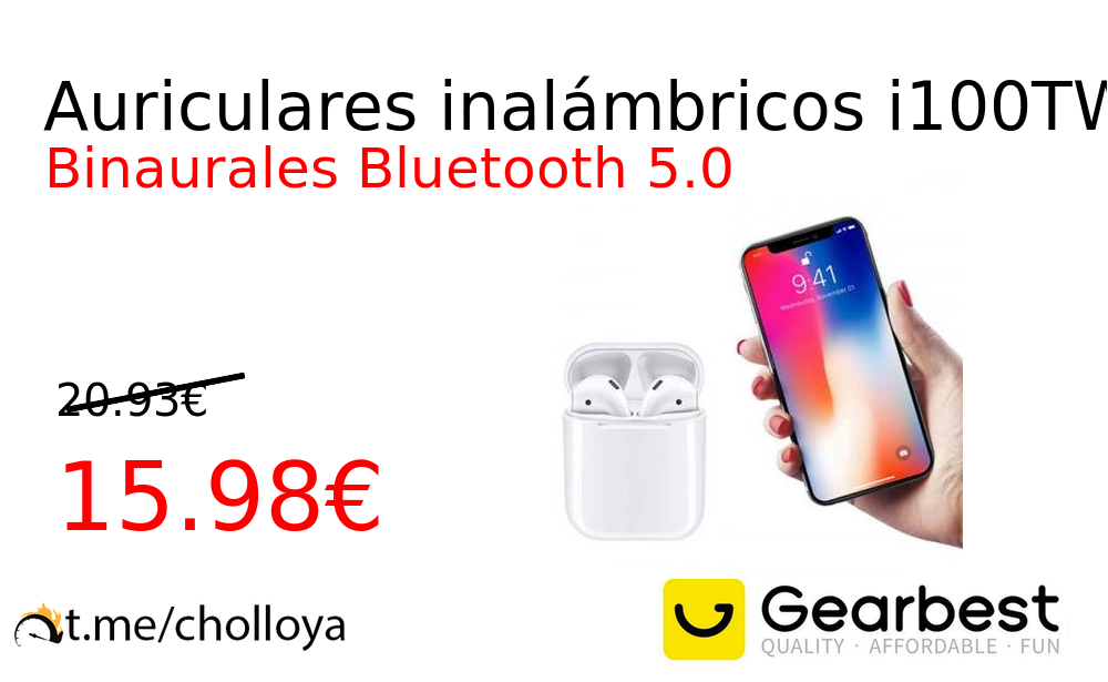 Auriculares inalámbricos i100TWS
