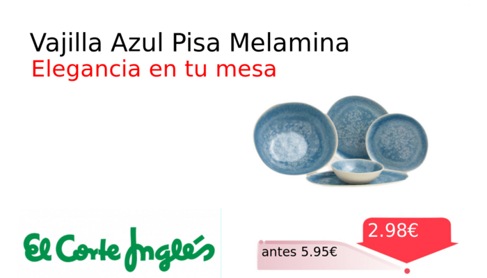Vajilla Azul Pisa Melamina