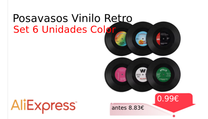 Posavasos Vinilo Retro