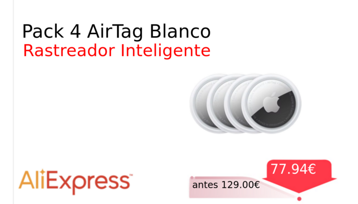 Pack 4 AirTag Blanco