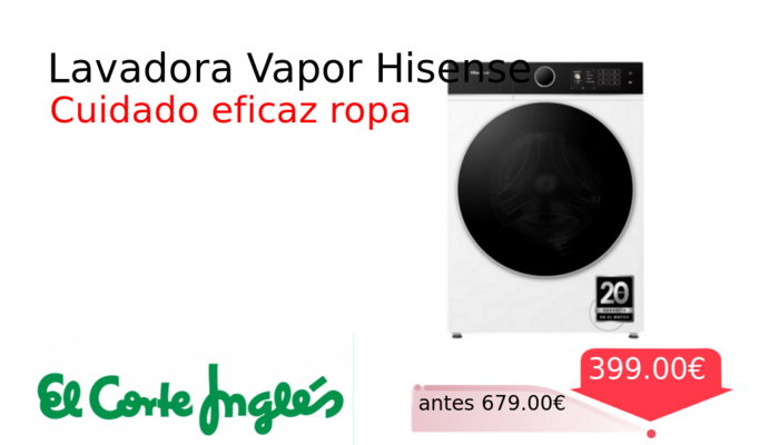 Lavadora Vapor Hisense