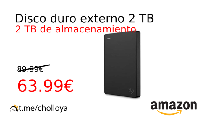 Disco duro externo 2 TB