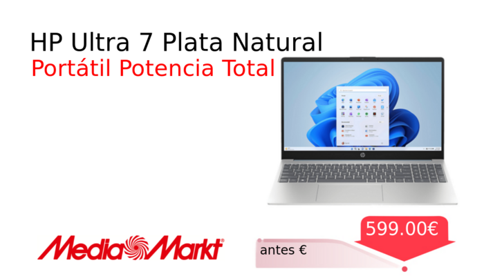 HP Ultra 7 Plata Natural