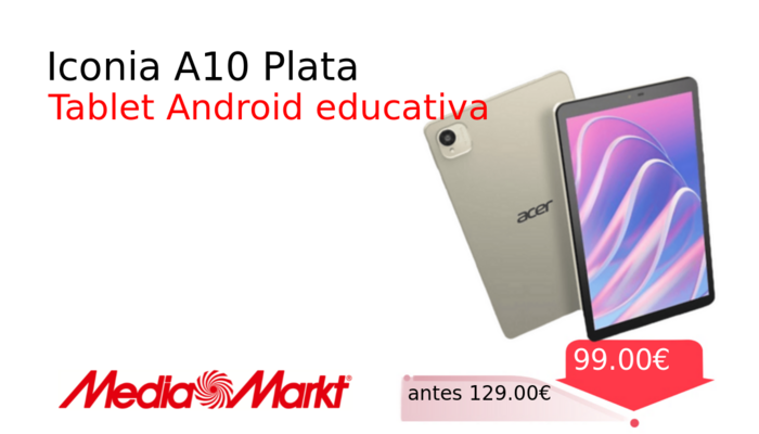 Iconia A10 Plata