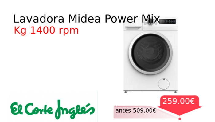 Lavadora Midea Power Mix