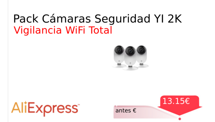 Pack Cámaras Seguridad YI 2K