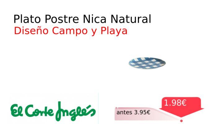 Plato Postre Nica Natural