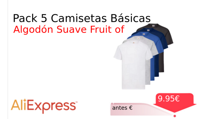 Pack 5 Camisetas Básicas