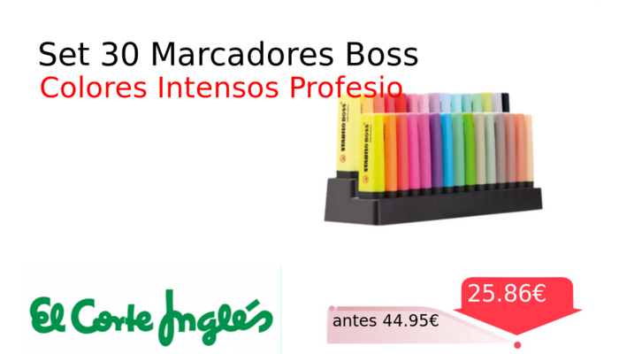 Set 30 Marcadores Boss