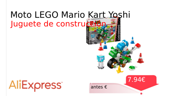 Moto LEGO Mario Kart Yoshi