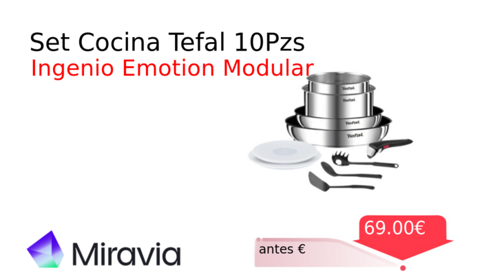Set Cocina Tefal 10Pzs