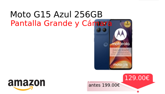 Moto G15 Azul 256GB
