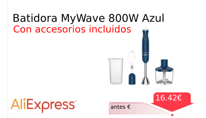 Batidora MyWave 800W Azul