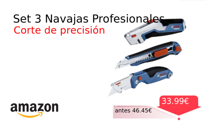Set 3 Navajas Profesionales