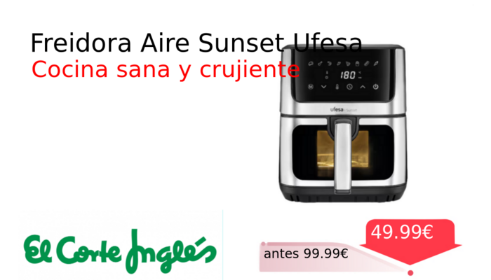 Freidora Aire Sunset Ufesa