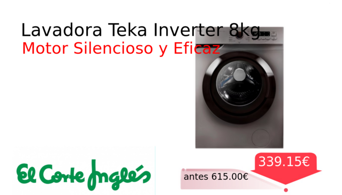 Lavadora Teka Inverter 8kg