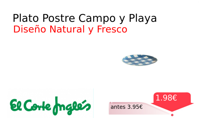 Plato Postre Campo y Playa