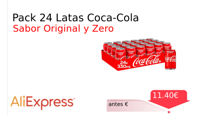 Pack 24 Latas Coca-Cola