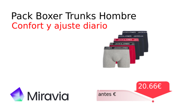 Pack Boxer Trunks Hombre