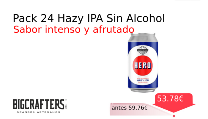 Pack 24 Hazy IPA Sin Alcohol