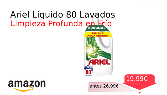 Ariel Líquido 80 Lavados