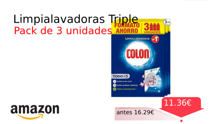 Limpialavadoras Triple