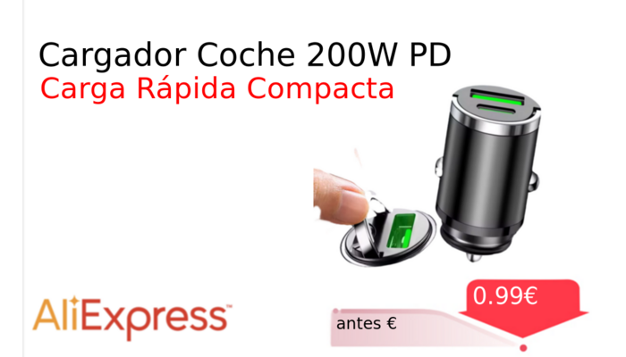 Cargador Coche 200W PD