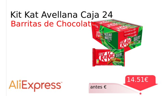 Kit Kat Avellana Caja 24
