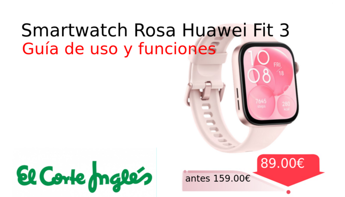 Smartwatch Rosa Huawei Fit 3