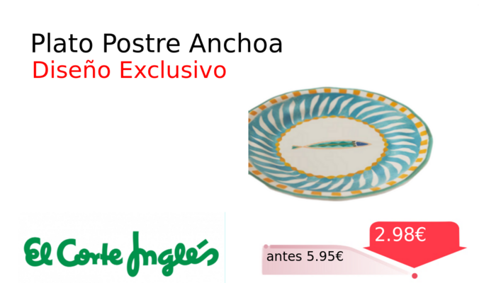 Plato Postre Anchoa